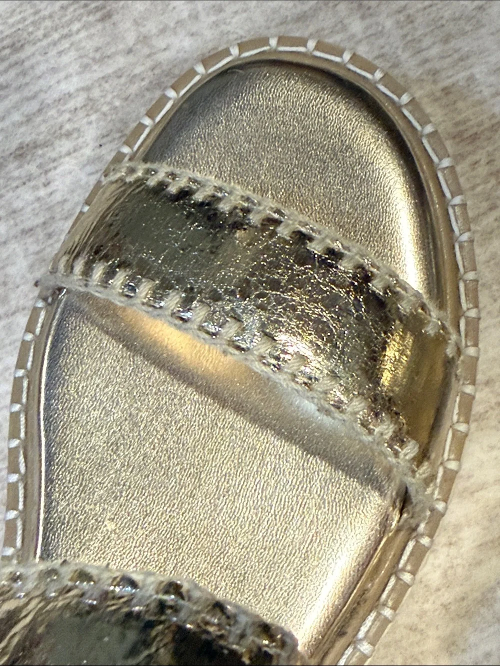 Dolce Vita women’s size 7.5 Shimmery Gold Strappy Platform Sandals. Like new